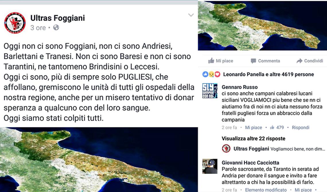 Tragedia ferroviaria, anche lo sport si mobilita: &laquo;Oggi siamo tutti Pugliesi&raquo;