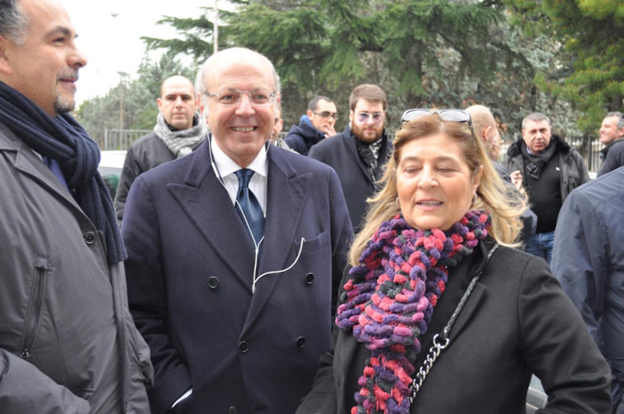 Marasco con la moglie Edivige Sica