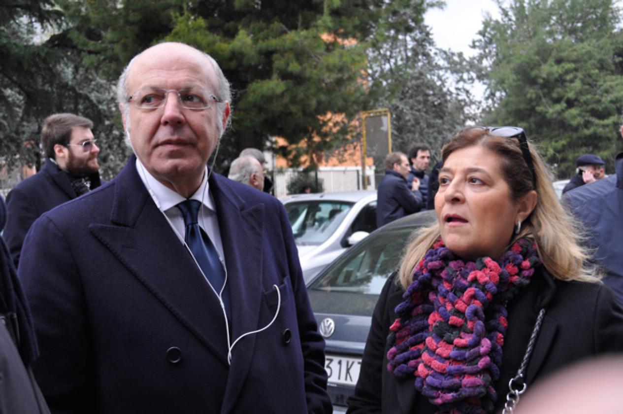 Marasco con la moglie Edivige Sica