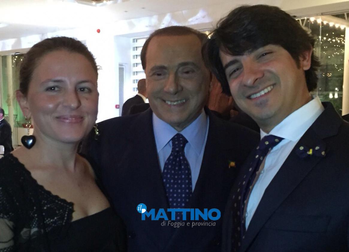 Raffaele Di Mauro e Maria Laura Mari con Berlusconi