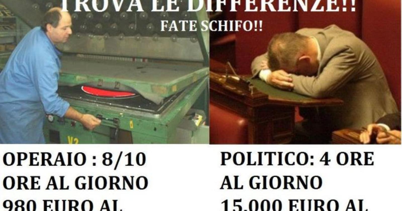 Al Comune di Foggia, via la raccolta firme contro gli stipendi d'oro dei parlamentari