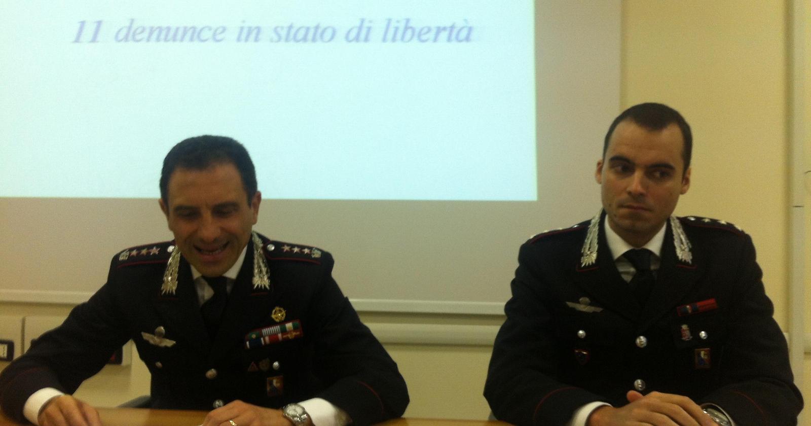Il Colonnello dei Carabinieri Antonio Basilicata e il capitano Paolo Tiadina