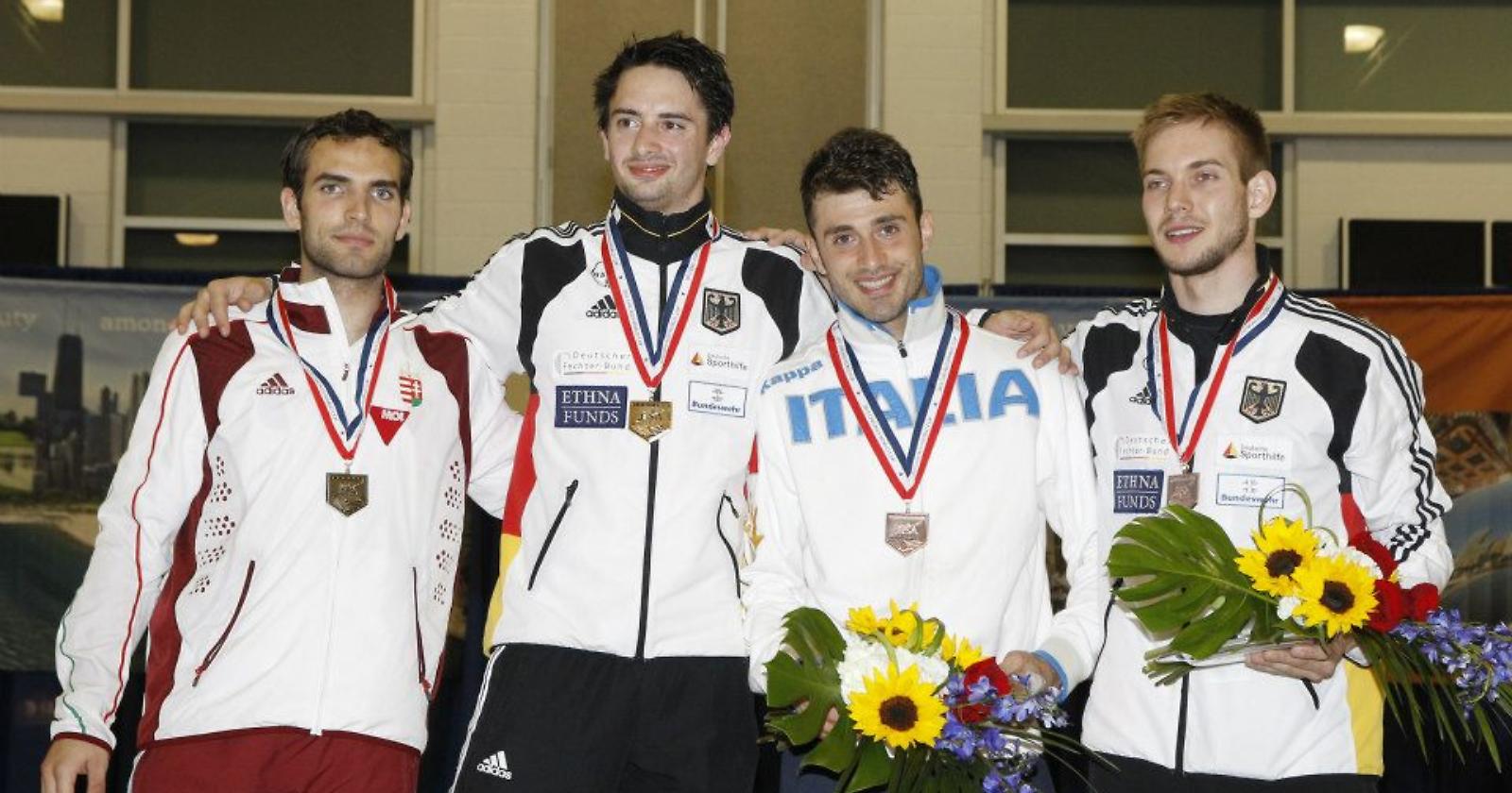 Luigi Samele sul podio di Coppa del Mondo