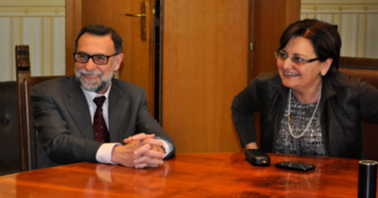 A sinistra il Procuratore Aggiunto della DdA di Bari, Pasquale Drago; a destra il Prefetto Luisa Latella