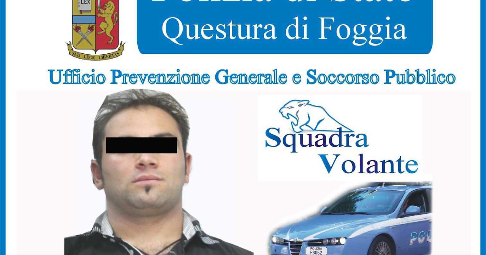 L'arrestato della polizia