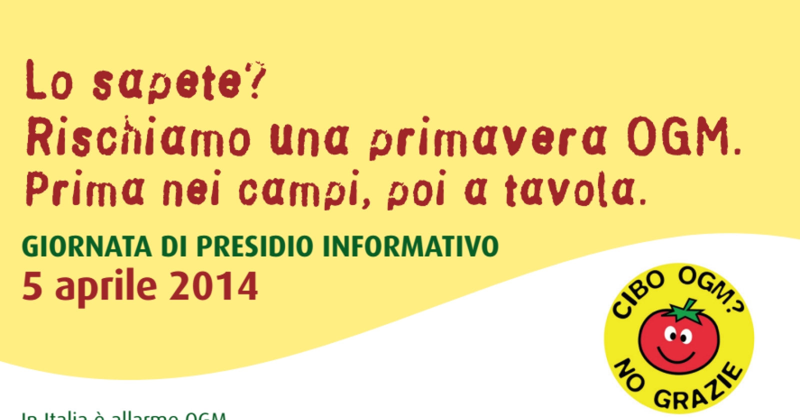 La Task Force per un'Italia libera da OGM arriva anche a Foggia