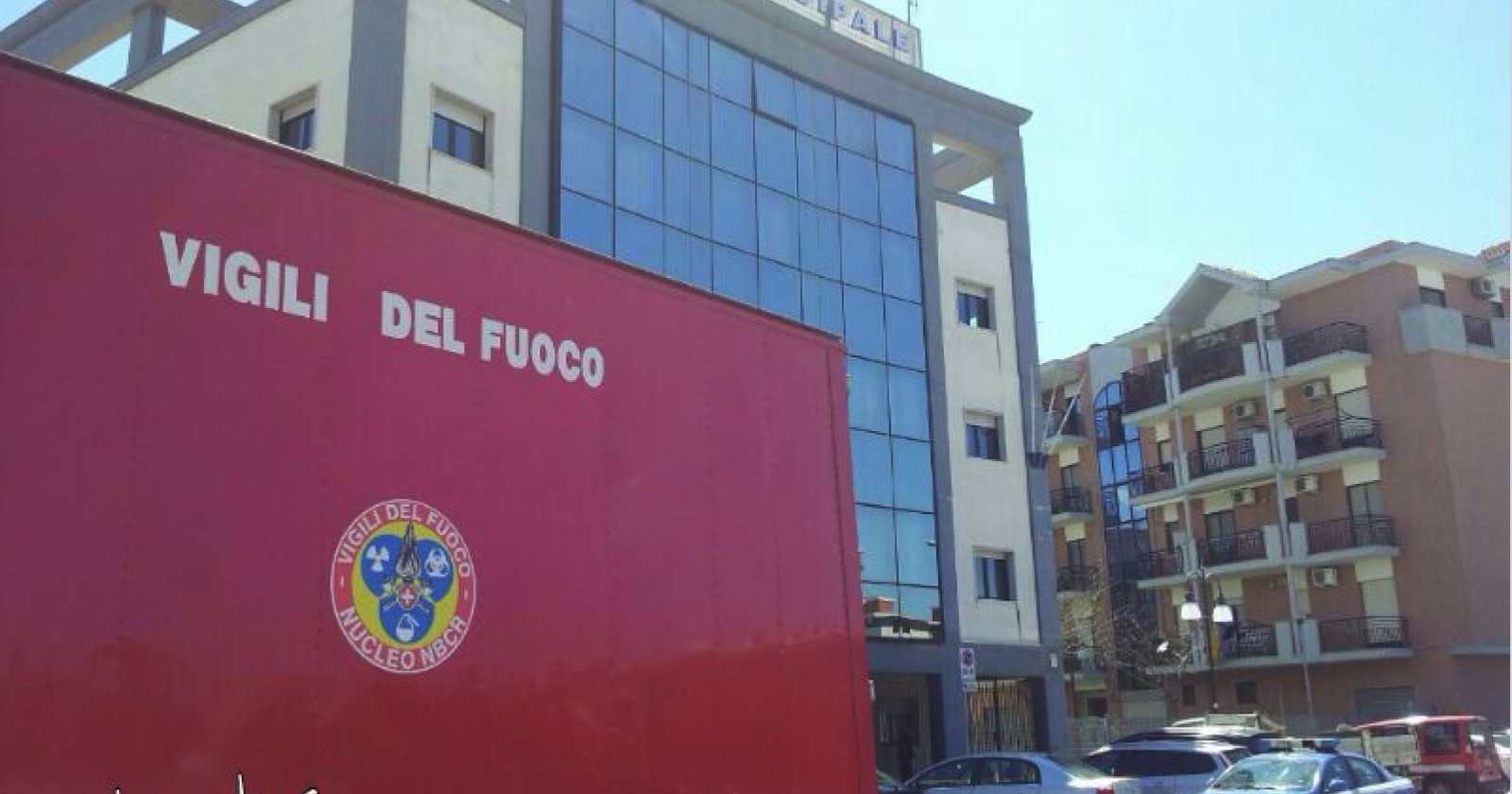 I Vigili del Fuoco al Comando dei Vigili Urbani