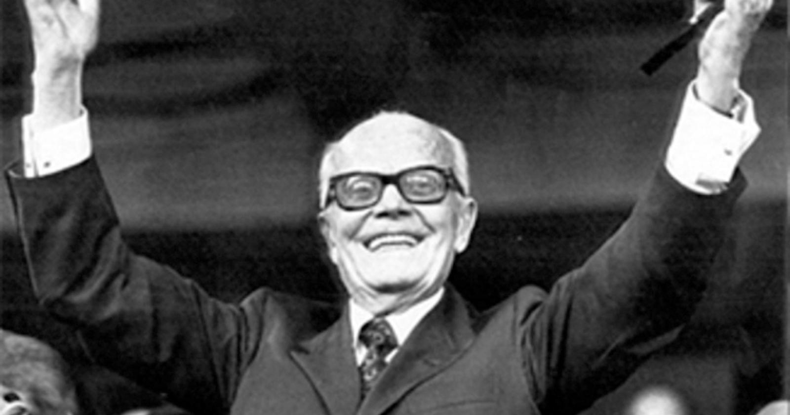Oggi, 23 Aprile 1969, Sandro Pertini alla Fiera dell'Agricoltura di Foggia