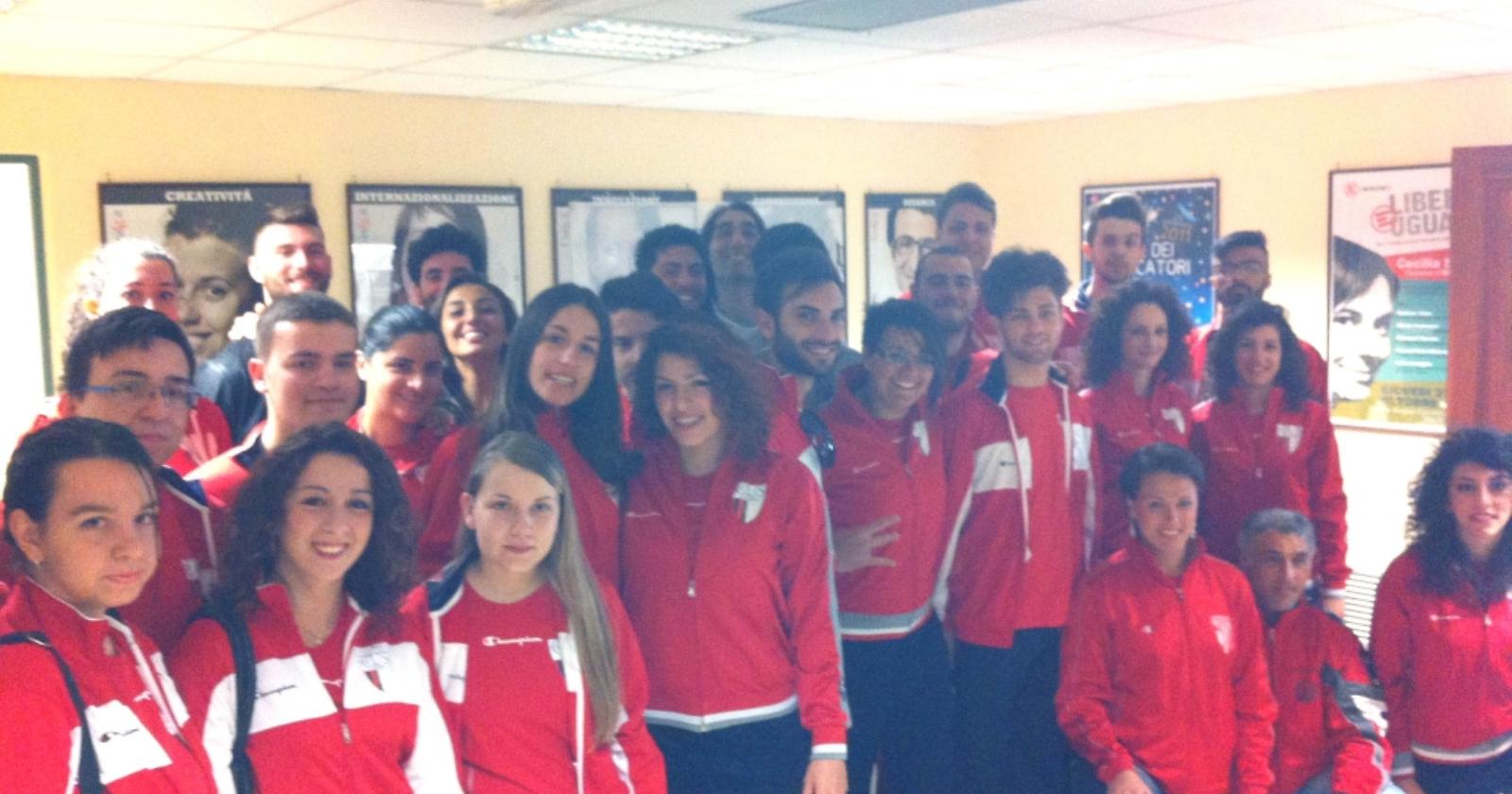 La carica dei 30 atleti dell'università di Foggia: «Mettetecela tutta, siate un esempio per gli altri studenti»