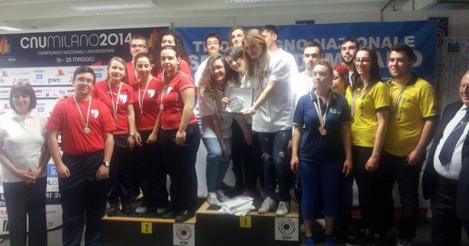 Ai Cnu i tiratori "centrano" il podio: la squadra di tiro a segno è medaglia d'argento