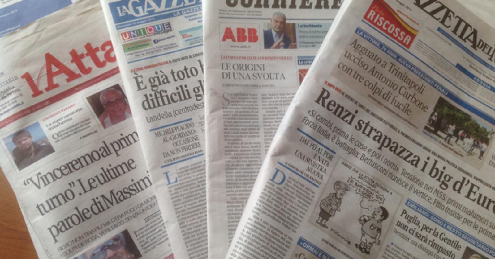 La Rassegna Stampa del 28 maggio 2014