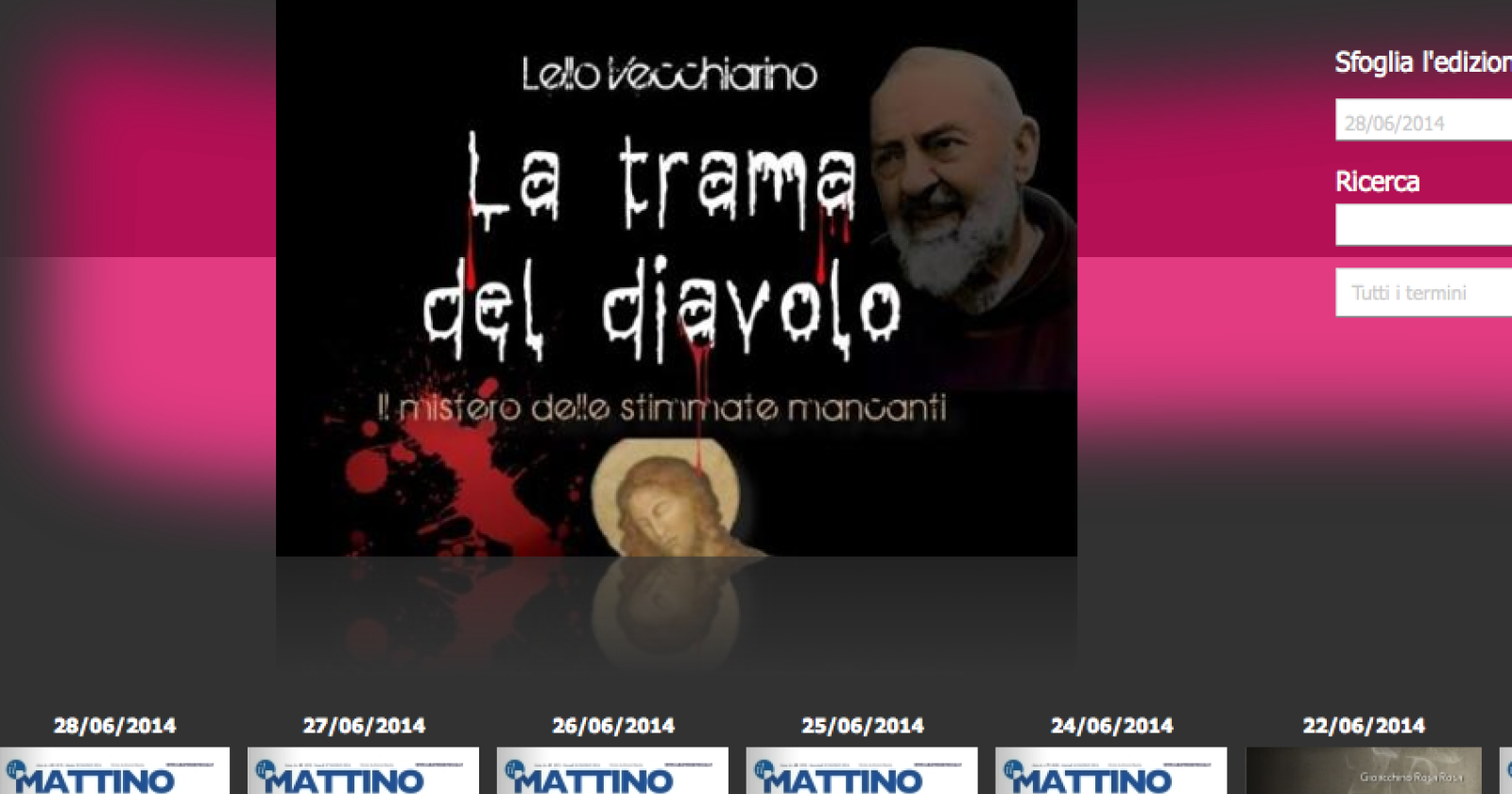 Per 1 libro a 1 euro della domenica de "Il Mattino" domani c'è "La trama del diavolo"