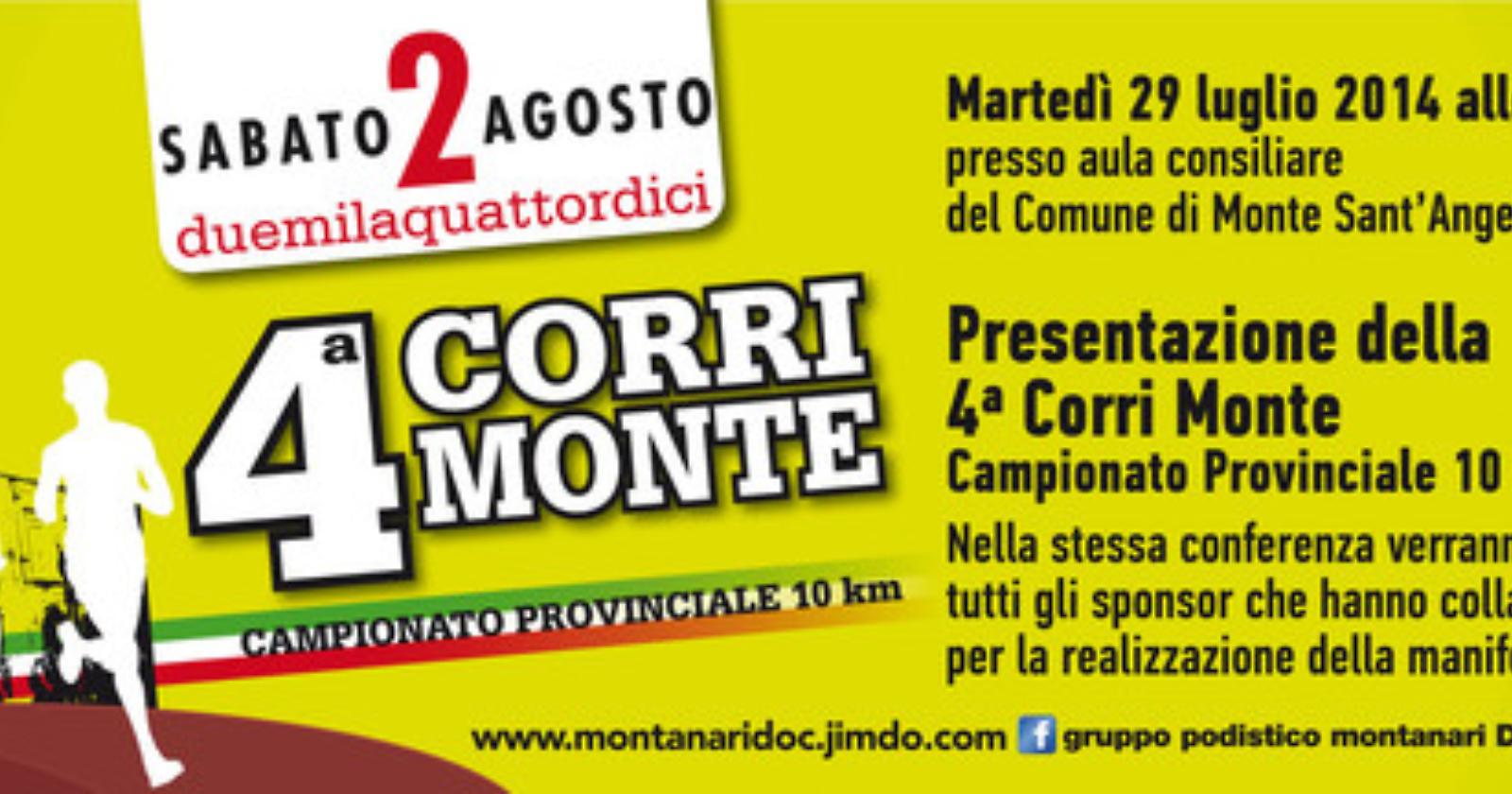 Un agosto di corsa per gli sportivi foggiani con la "CorriMonte" e la "CorriSanPio"