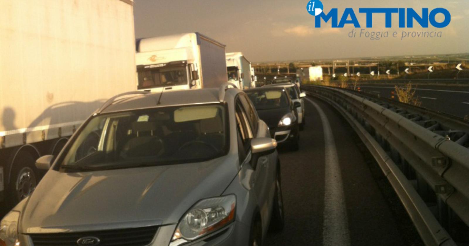 Incidente sull'autostrada Foggia-S. Severo, riprende il traffico ma poteva essere una strage