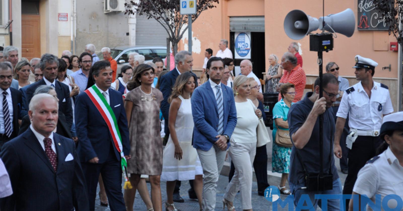 La prima volta da Sindaco di Landella alla processione della Madonna dei Sette Veli
