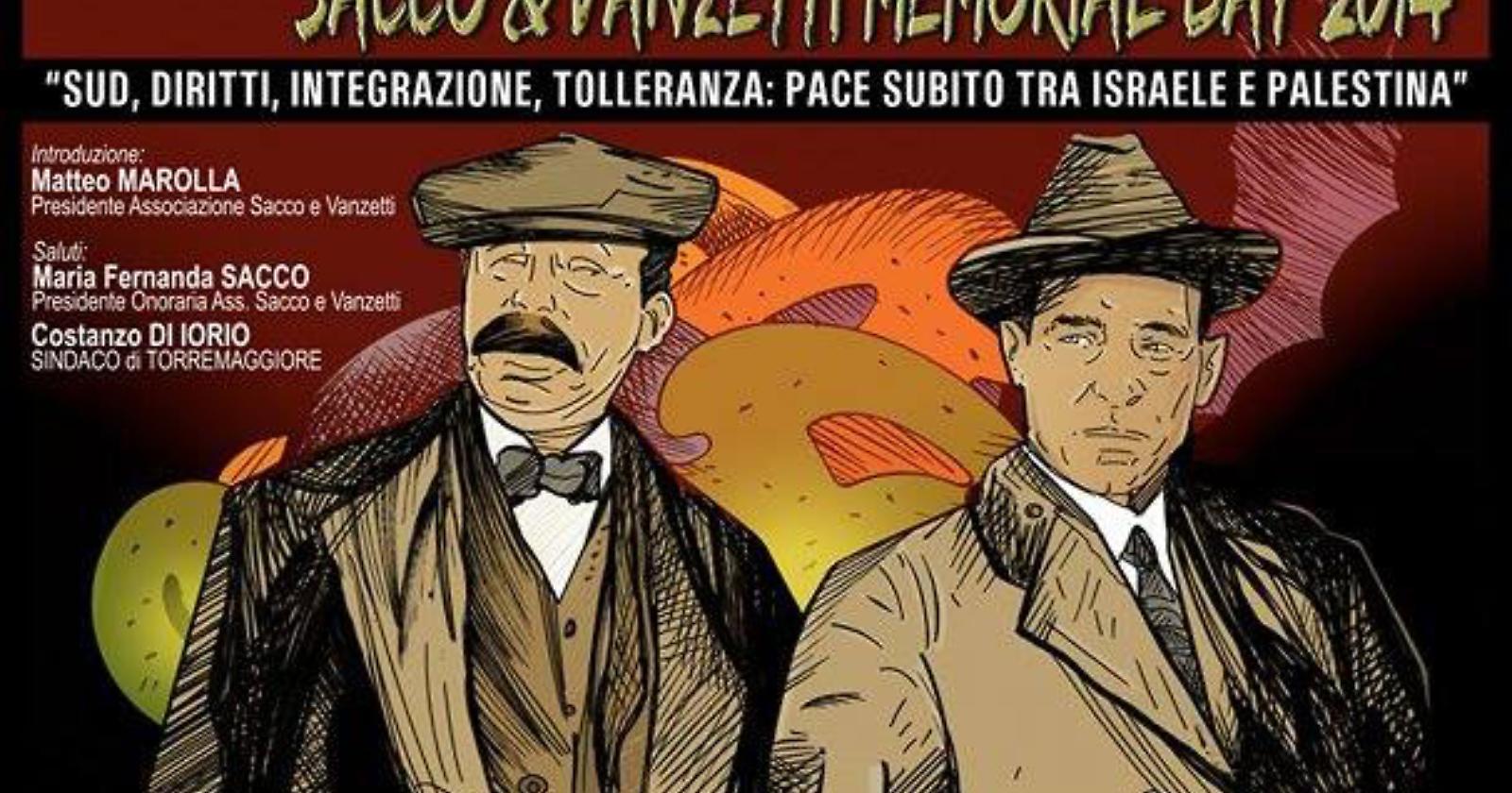 A Torremaggiore un soffio di pace tra Istraele e Palestina in memoria di Sacco e Vanzetti