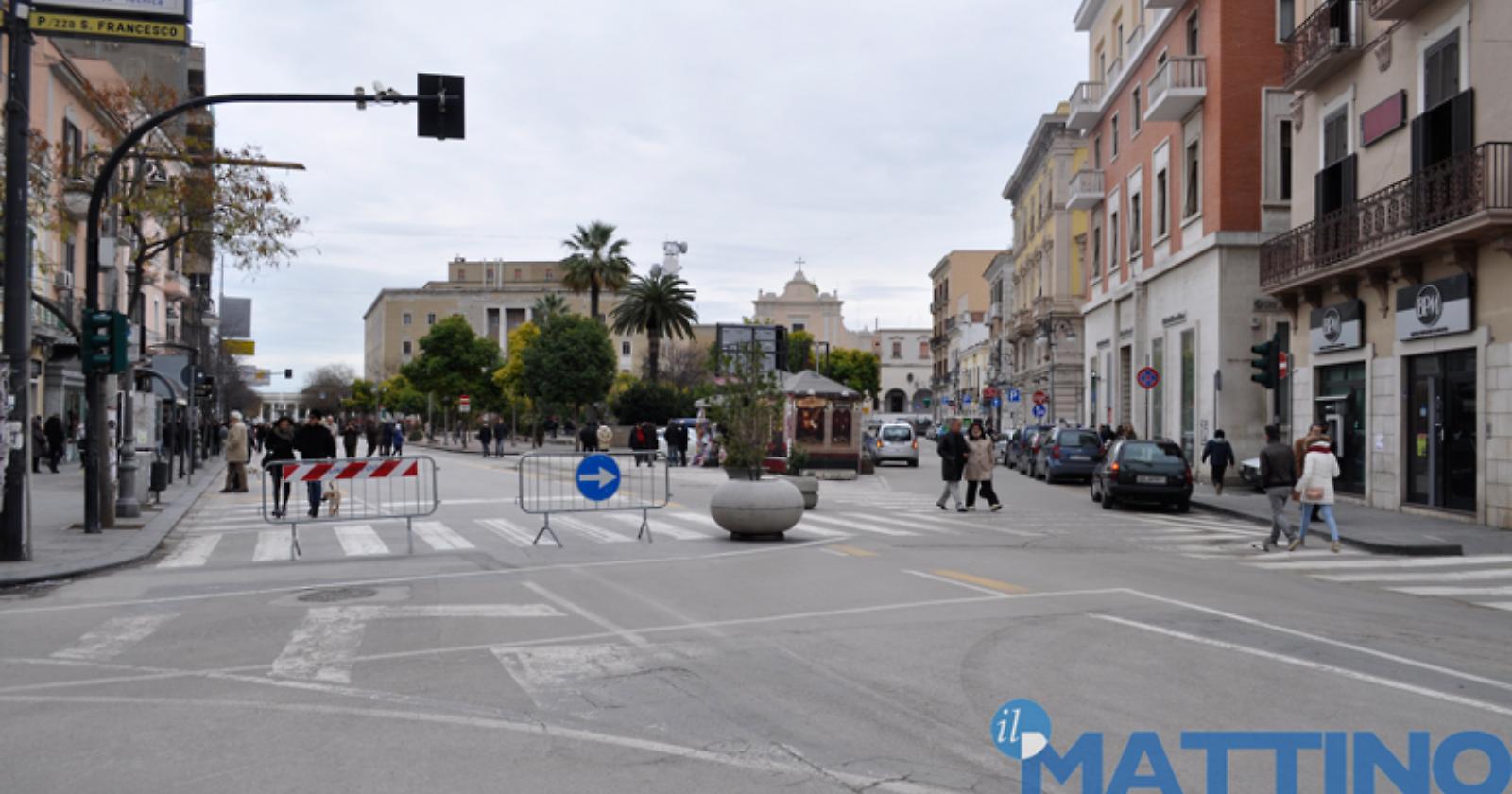 Foggia, ora l'ampliamento dell'isola pedonale è definitivo
