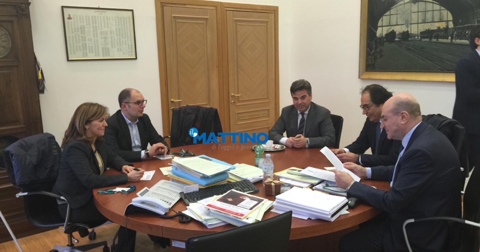 Via al vertice di Bordo, Di Gioia, Landella, Mongiello con Ferrovie sulla stazione di Foggia