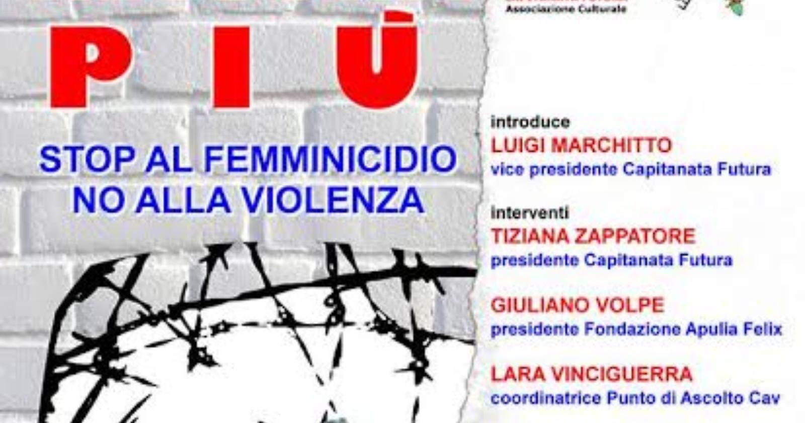 "Nessuna Più", il no al femminicidio di "Capitanata Futura"