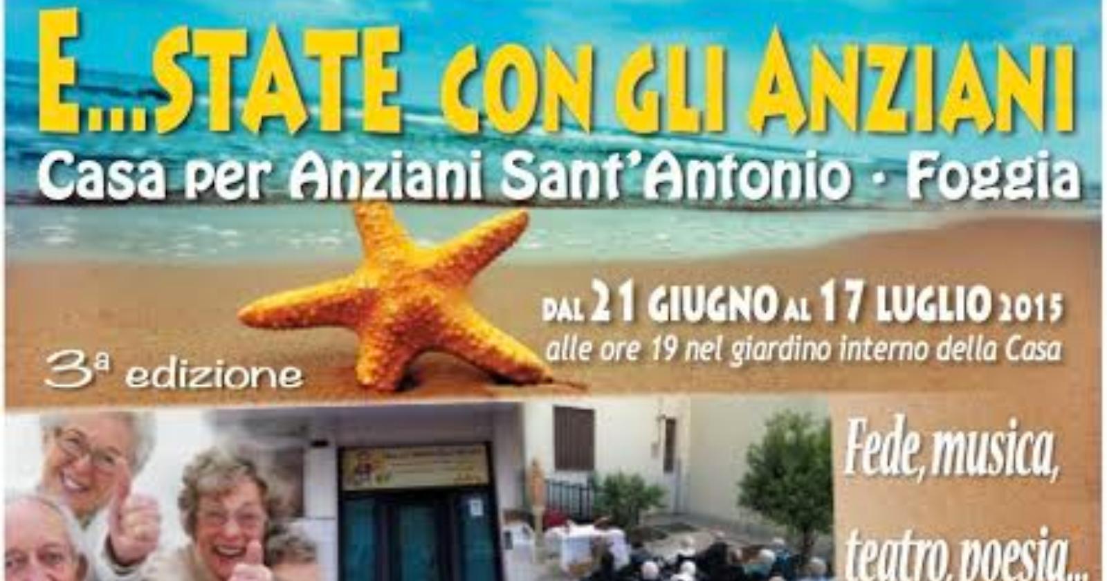 Anche quest'anno, a Foggia,  "E…state con gli Anziani"