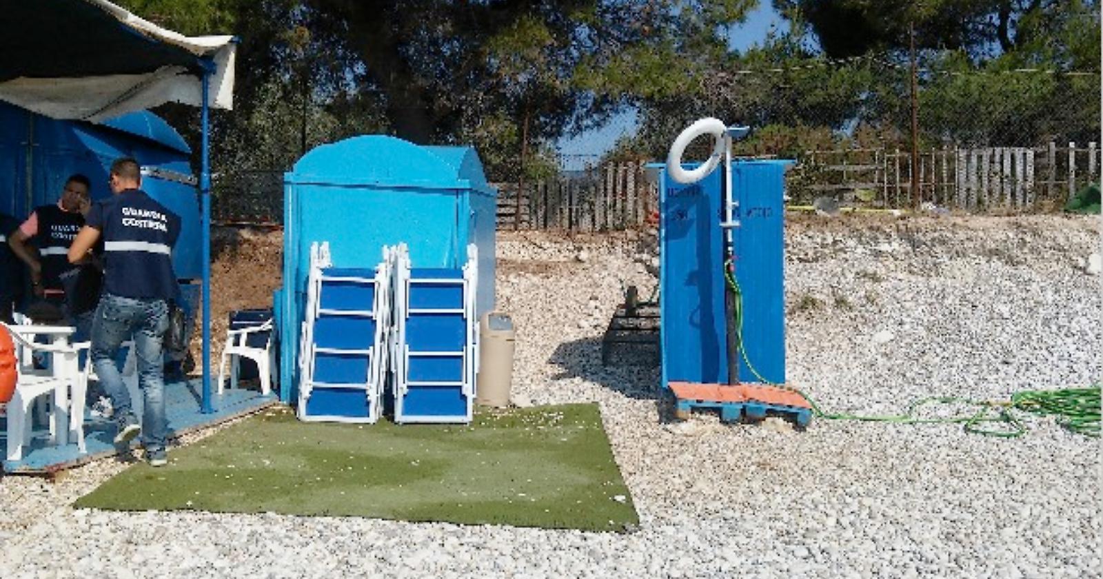 Mattinata: sequestrato stabilimento balneare abusivo