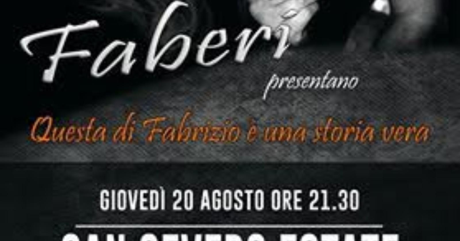 I Faberi questa sera raccontano Fabrizio De Andrè
