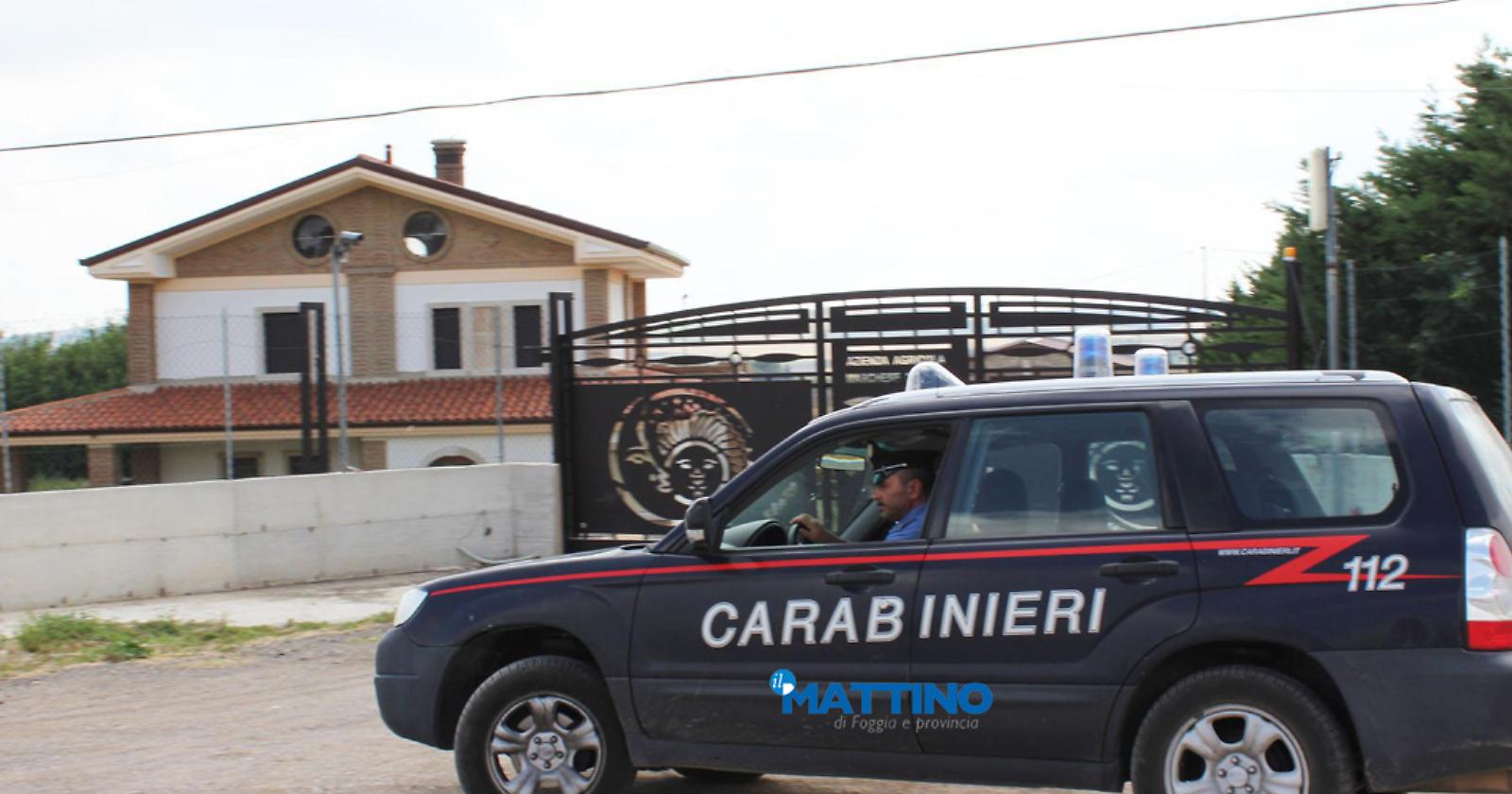 carabinieri luogo omicidio troia
