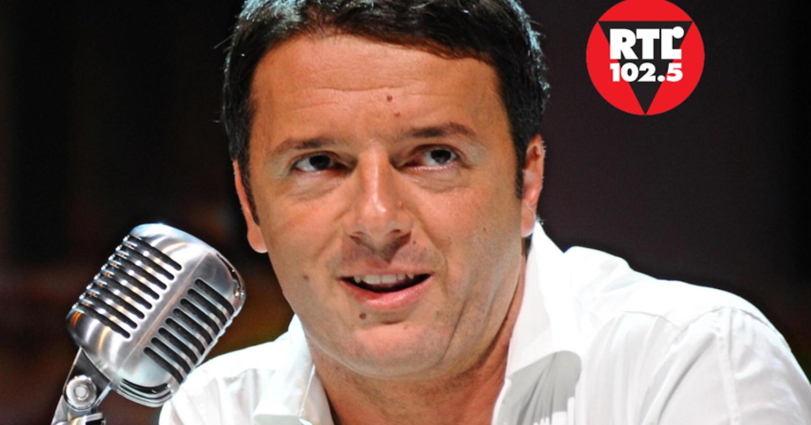Renzi a Rtl: «Sud, chiameremo gli enti locali a impegni precisi per rilanciarlo»
