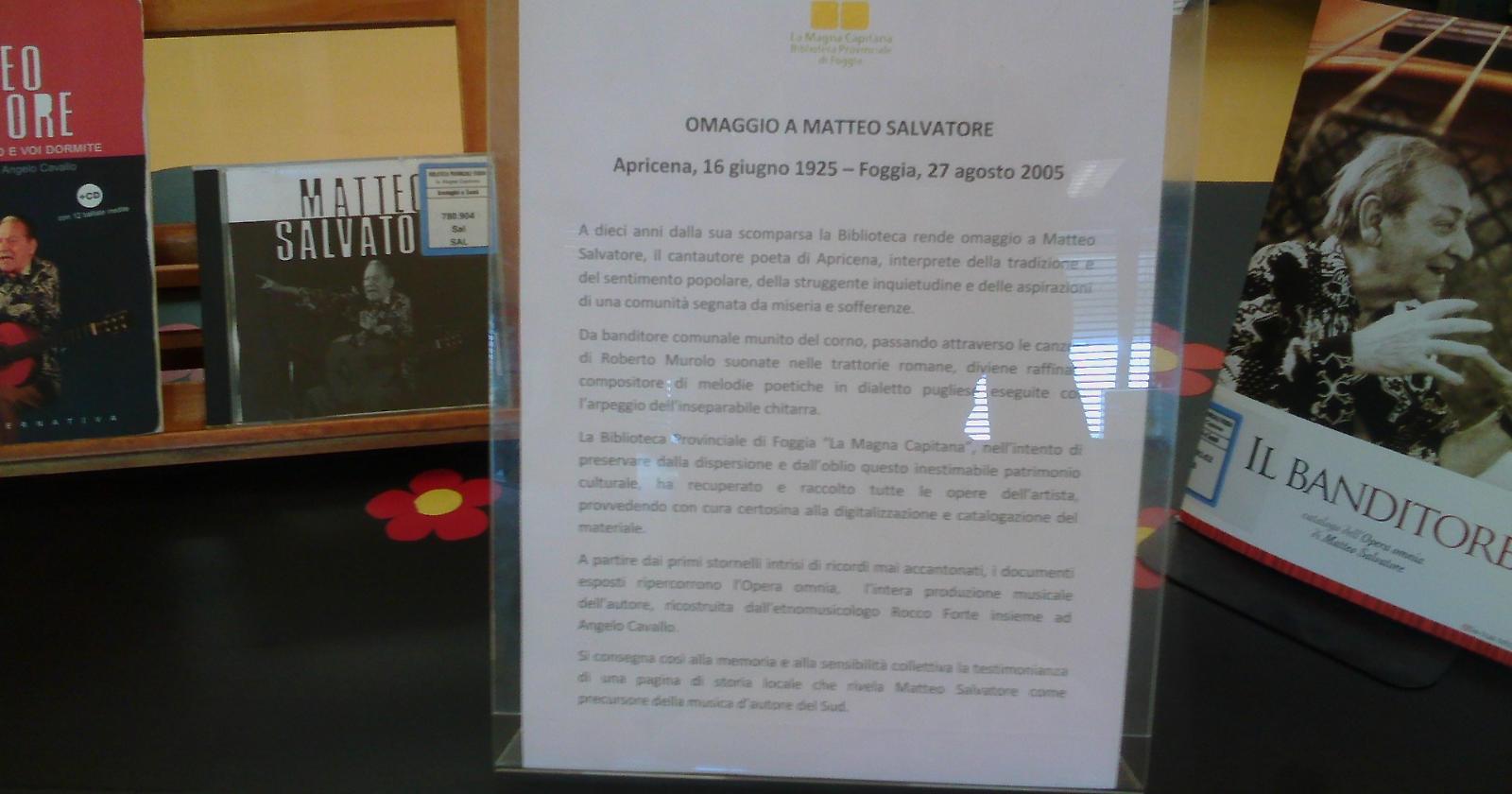 “La Magna Capitana” rende omaggio al cantastorie Matteo Salvatore