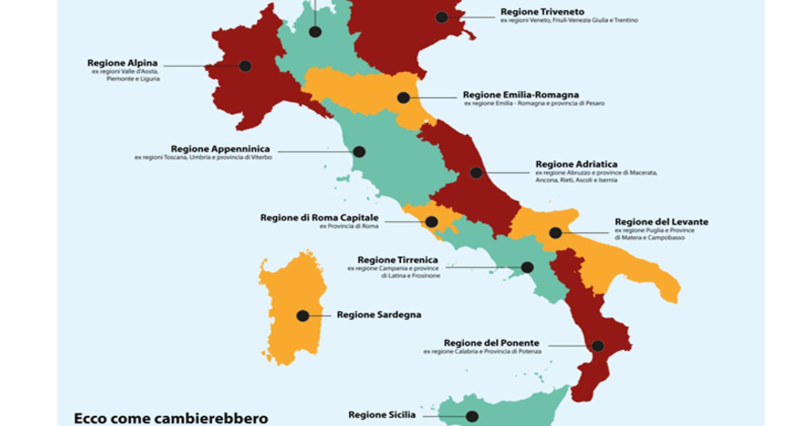 Foggia con Matera e Campobasso. Così Renzi vuole rimettere mano alle Regioni. Emiliano: «Io ne lascerei solo tre»