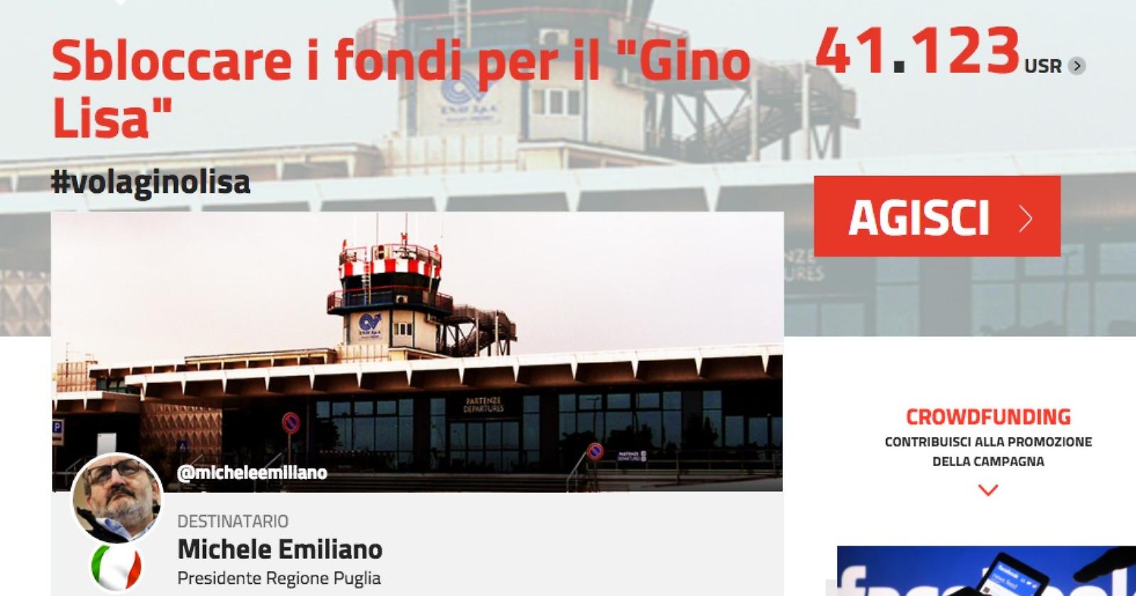 In un solo giorno abbiamo già raccolto 41mila "grida" per il Gino Lisa