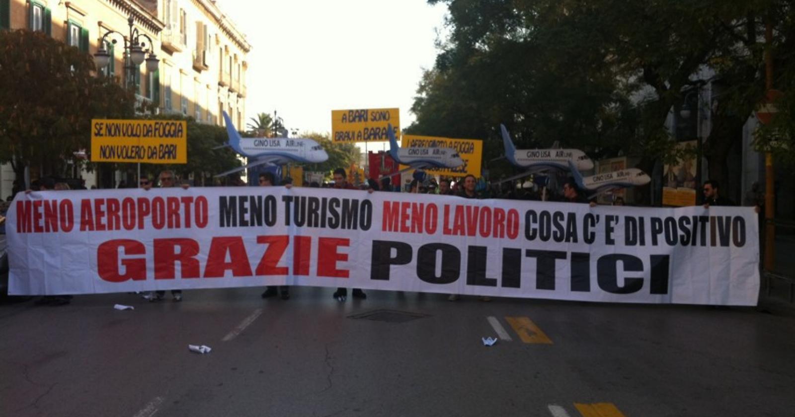 Oggi, 19 novembre 2011 la Capitanata scende in piazza per rilanciare il Gino Lisa