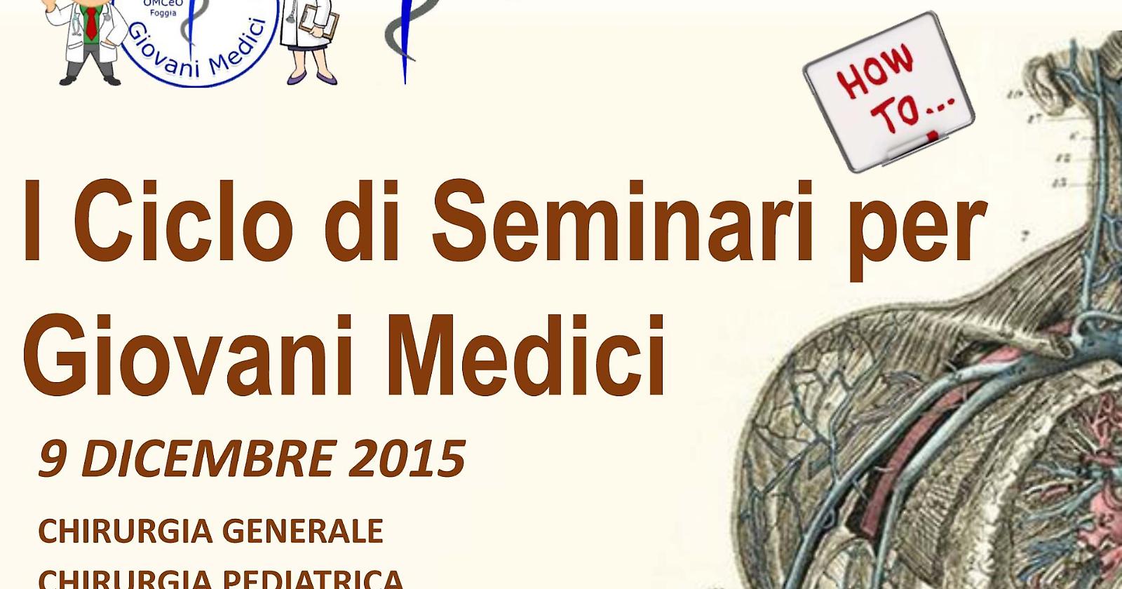 I giovani medici di Foggia danno vita ad un ciclo di seminari 'ad hoc'