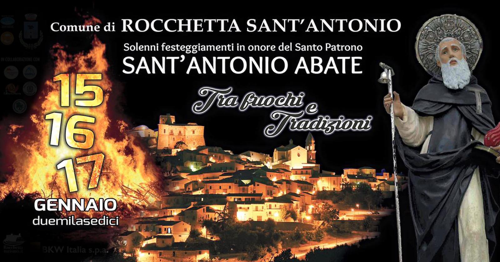 Rocchetta festeggia Sant'Antonio, tra falò e caciocavalli 