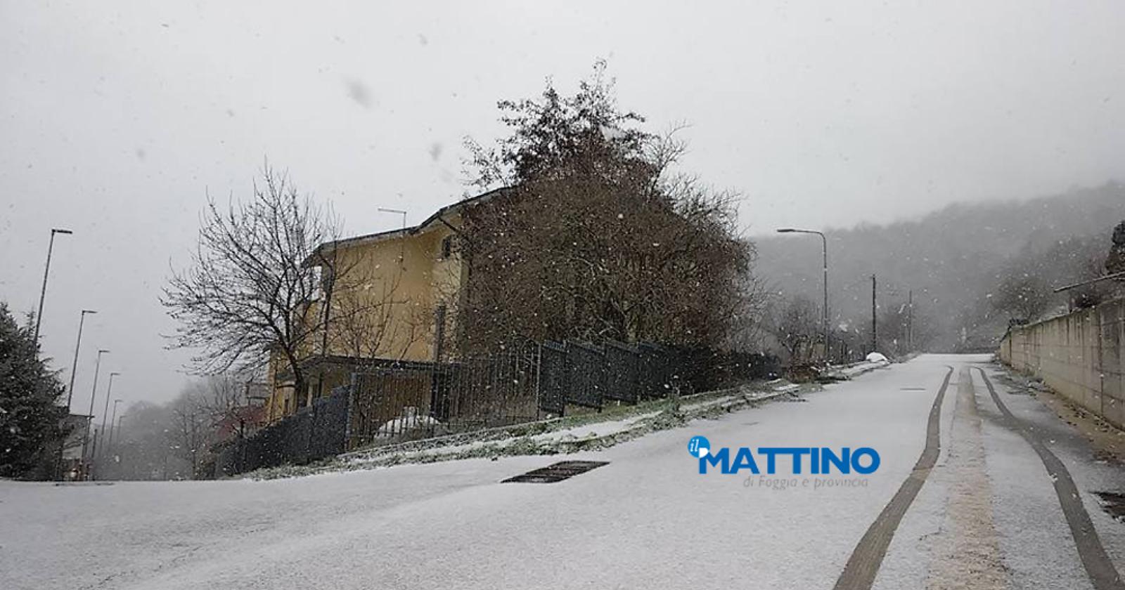 La neve insisterà su Subappennino e Gargano