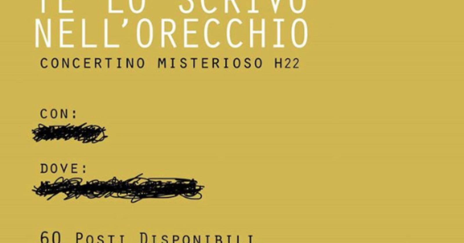 ‘Te lo scrivo nell’orecchio’. Il concertino misterioso organizzato dall’associazione Mediterraneo è Cultura