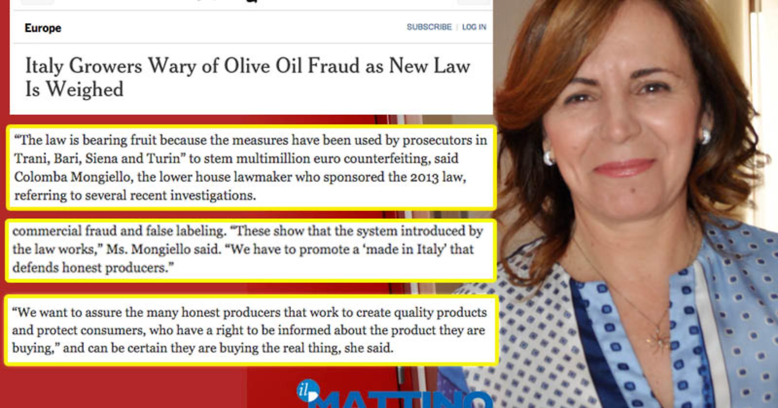 "Ms. Mongiello said". Così Colomba conquista il New York Times