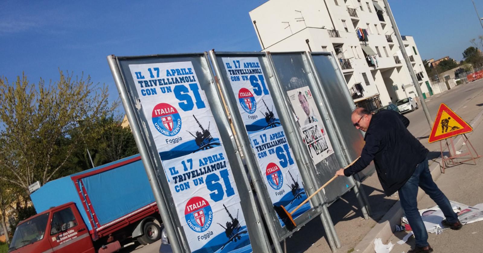 Massimiliano operaio UDC del SI per il referendum anti-trivelle