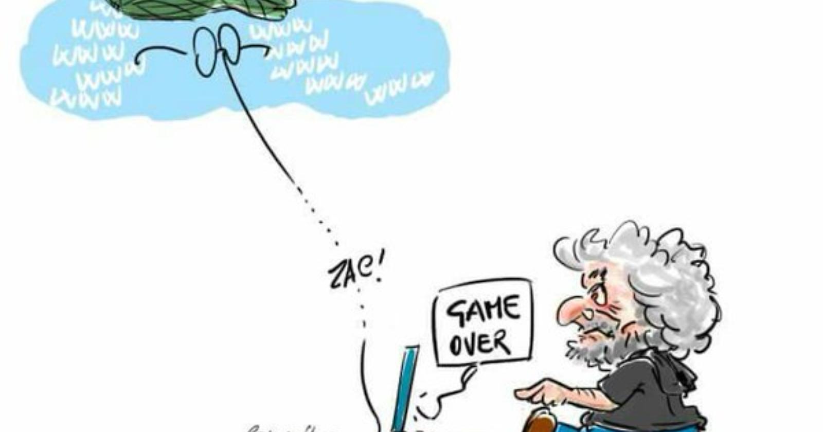 La vignetta di Romaniello su Casaleggio