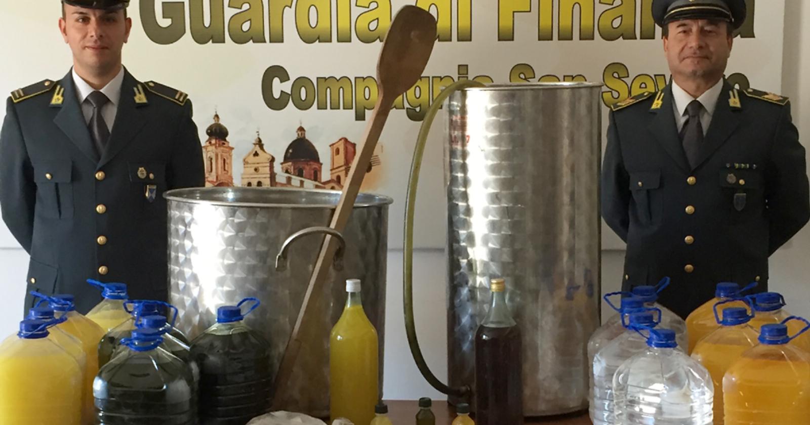 Liquori di contrabbando  sul Gargano: sequestrato un intero laboratorio illegale 