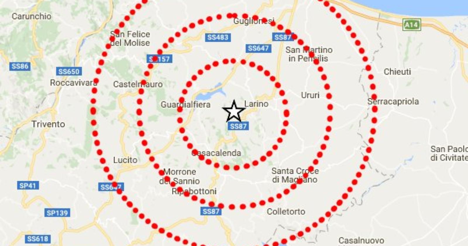 Scossa di terremoto in Molise, paura nel Vastese