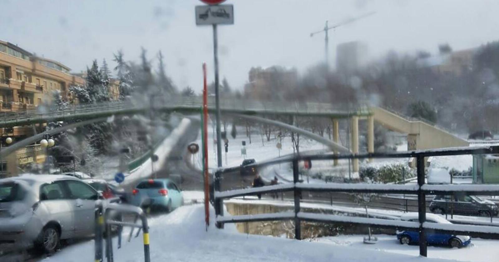 Prima neve, disagi a Potenza 