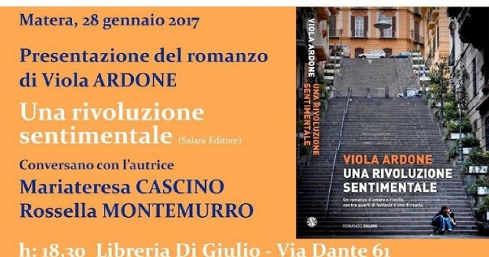 A Matera la rivoluzione sentimentale di Viola Ardone