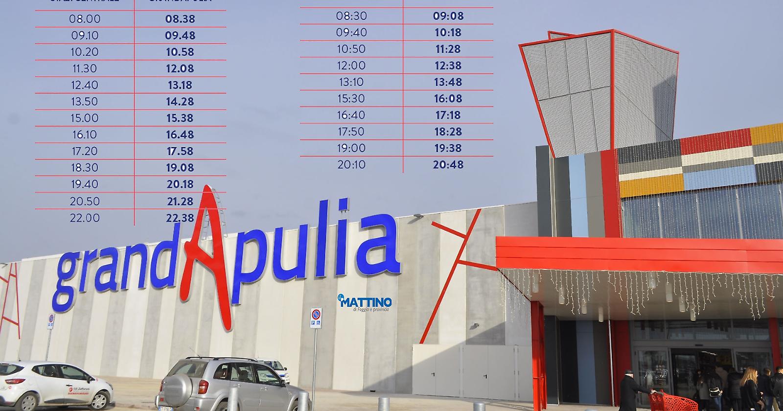GrandApulia raggiungibile anche con i bus dell'Ataf