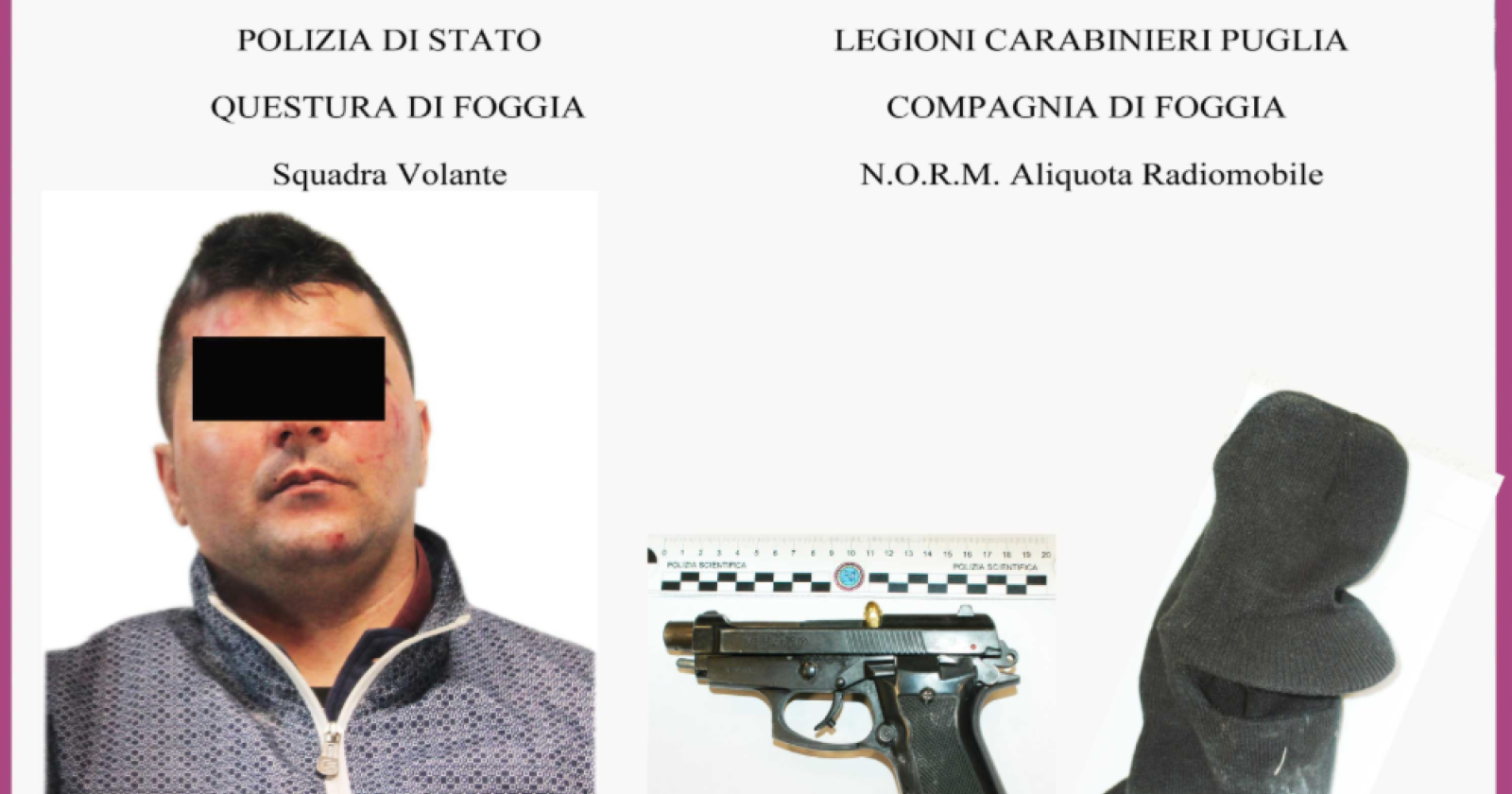 Bar "Victor", si sfiora la tragedia: rapinatore esplode due colpi di pistola ad altezza uomo, arrestato
