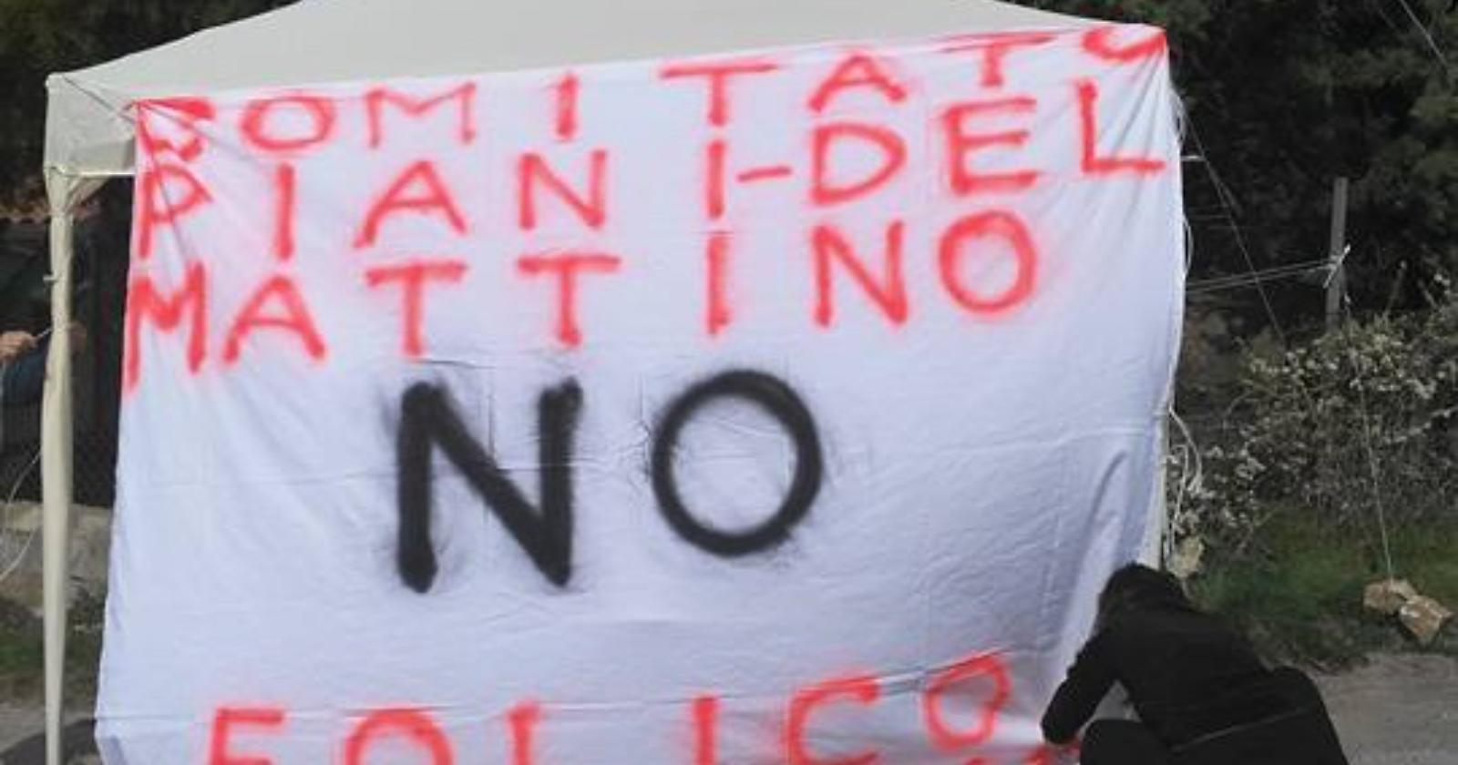 Piani del Mattino di Potenza protesta contro l'eolico