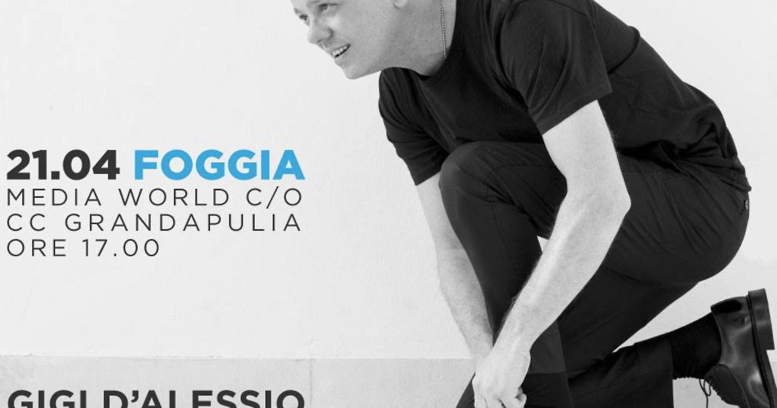 Il 21 aprile Gigi D'Alessio fa tappa al GrandApulia di Foggia