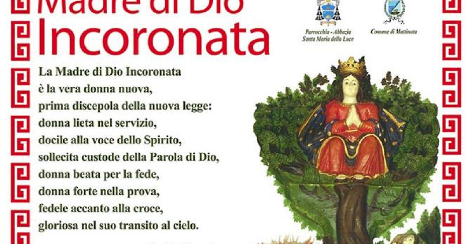 Mattinata, due giorni di festa in onore della Madonna Incoronata