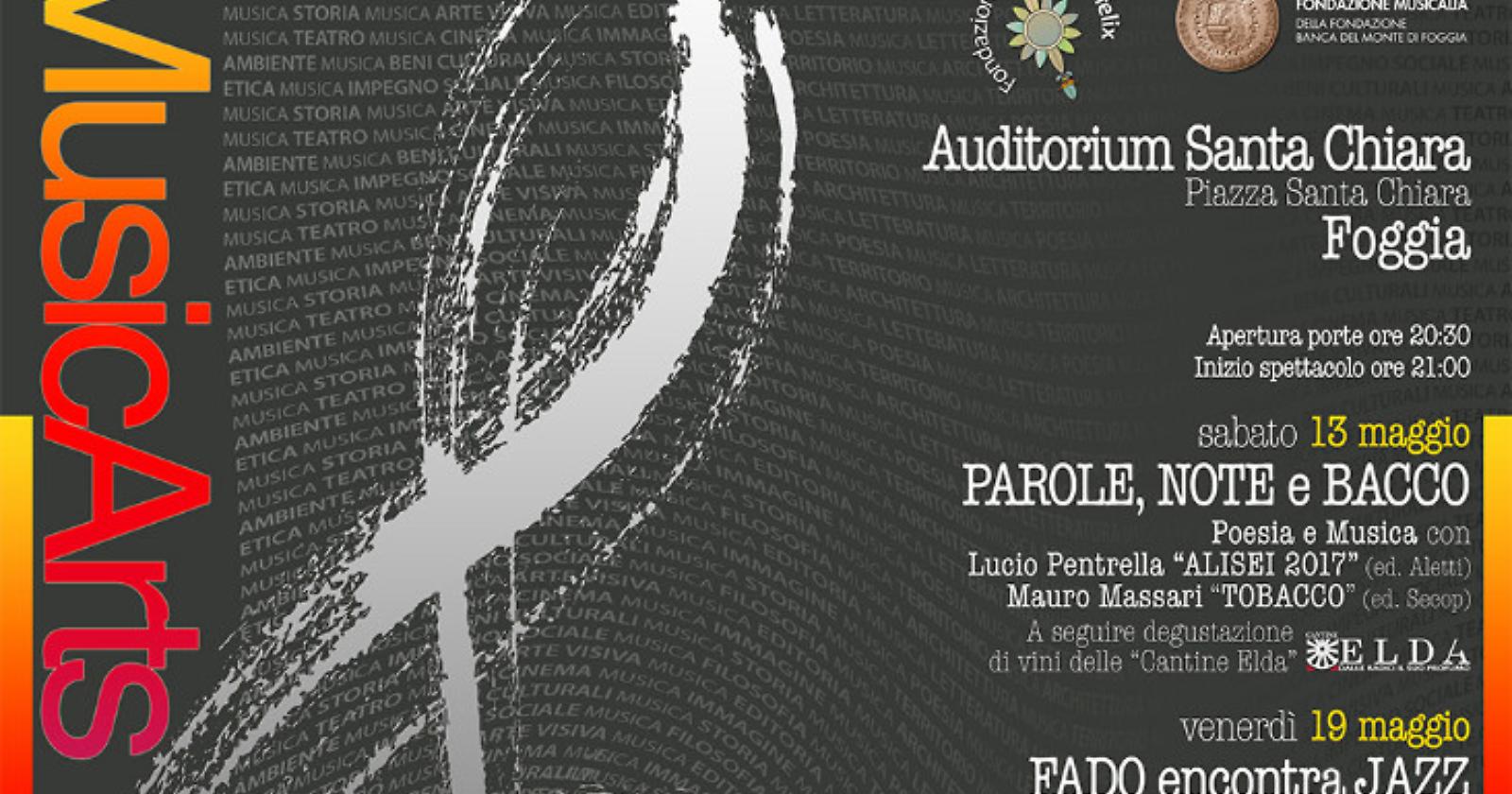 Maggio e giugno foggiani all'insegna dell'arte targata "MusicArts Felix", cinque gli appuntamenti in calendario 