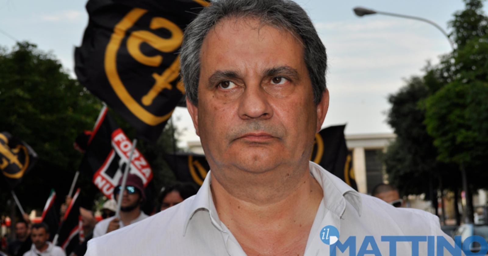 Roberto Fiore, segretario nazionale di Forza Nuova, a Foggia per presentare l'"Italia agli italiani"